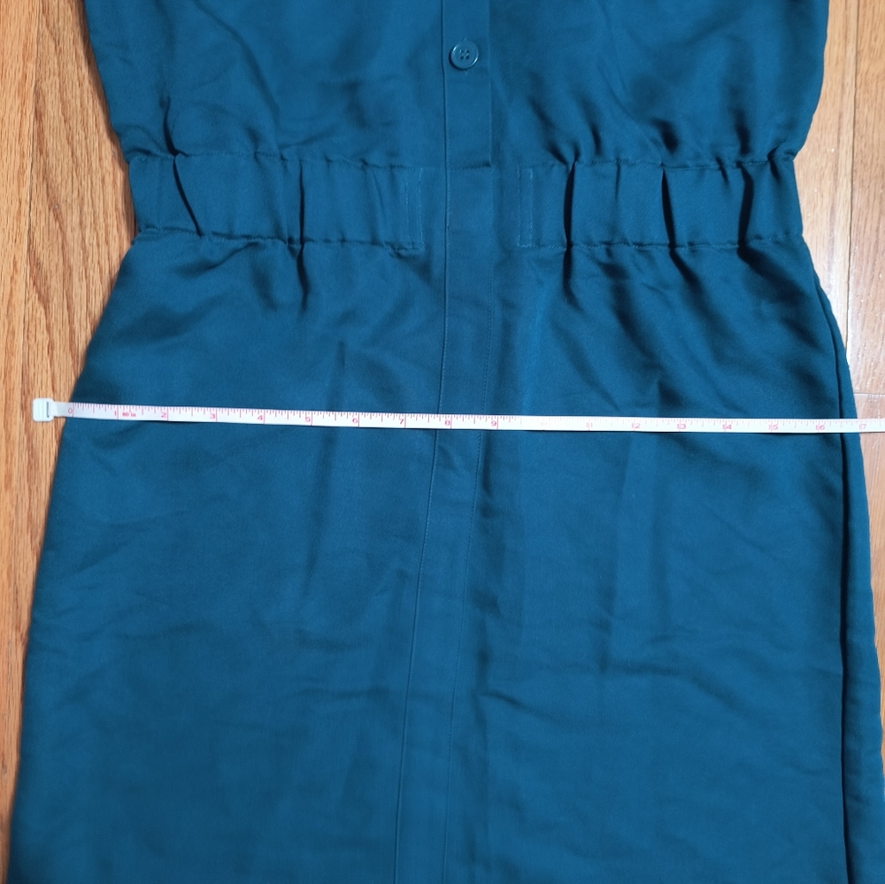 Pick 3/$10 ⭐ The Limited Safari Style Shirt Dress, Dark Teal, Women's XS - Picture 5 of 16